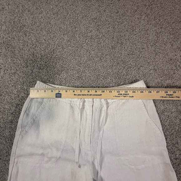 Ann Taylor Bright White 100% Linen Draw string Pants – Size 8 *Hem* - Picture 5 of 8